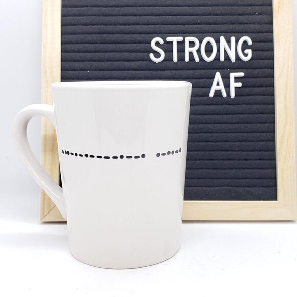 Strong AF - Inspirational Morse Code Mug - Custom Made - Picture 1 of 3